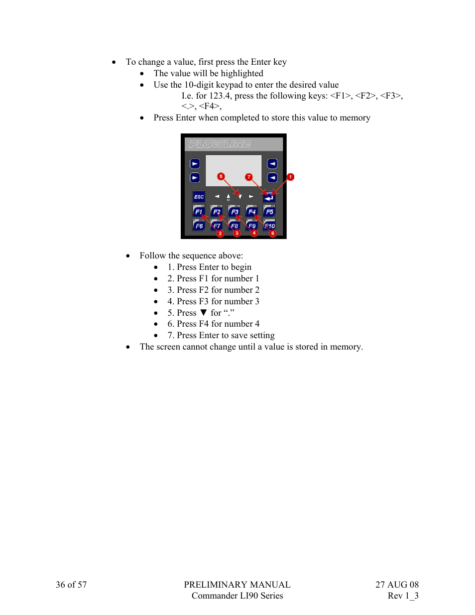 Flowline LI90 Commander User Manual | Page 36 / 57