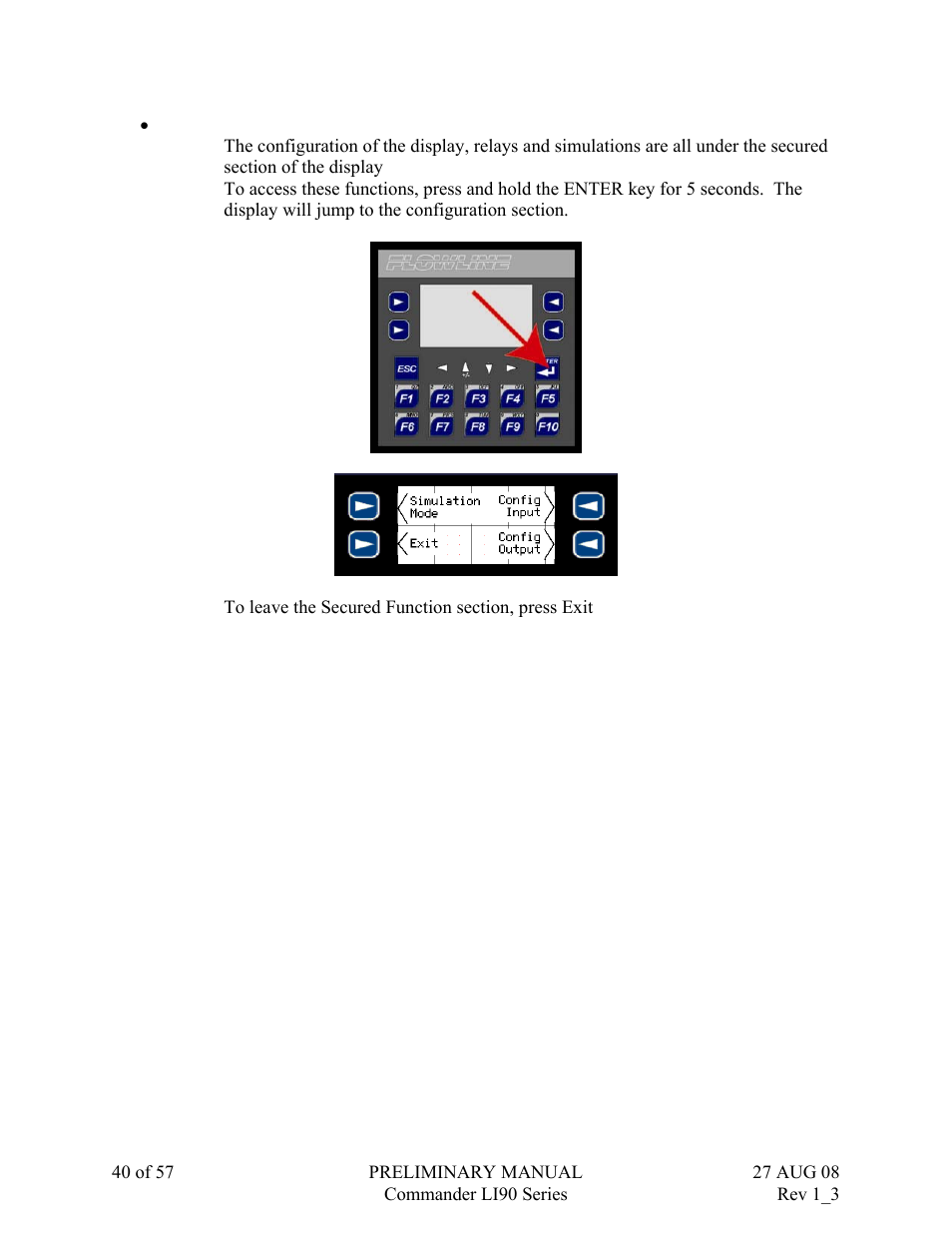 Flowline LI90 Commander User Manual | Page 40 / 57