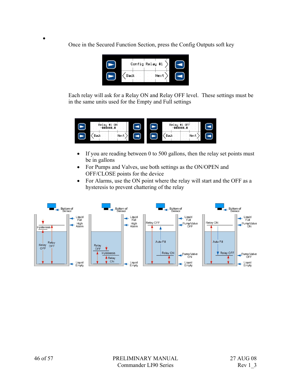 Flowline LI90 Commander User Manual | Page 46 / 57