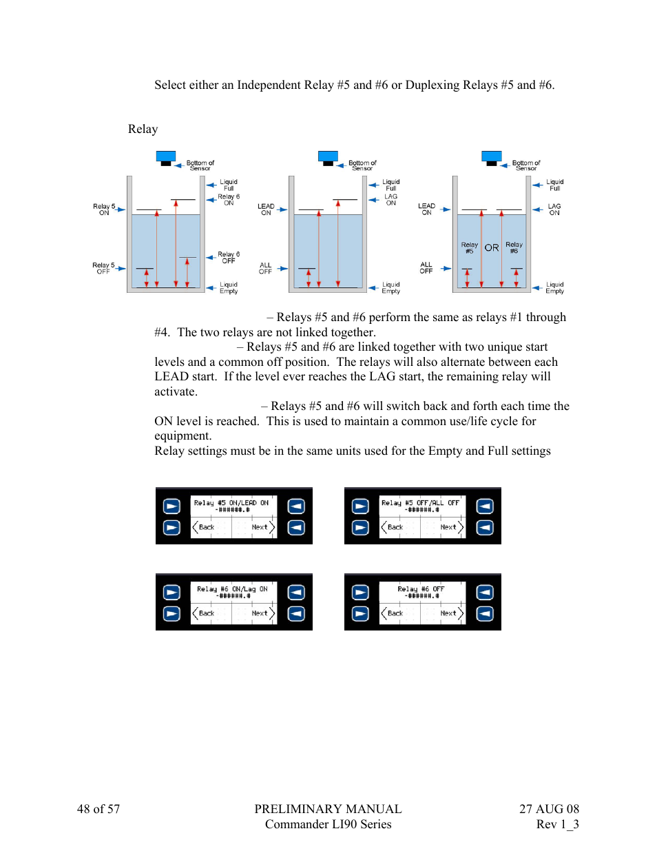 Flowline LI90 Commander User Manual | Page 48 / 57