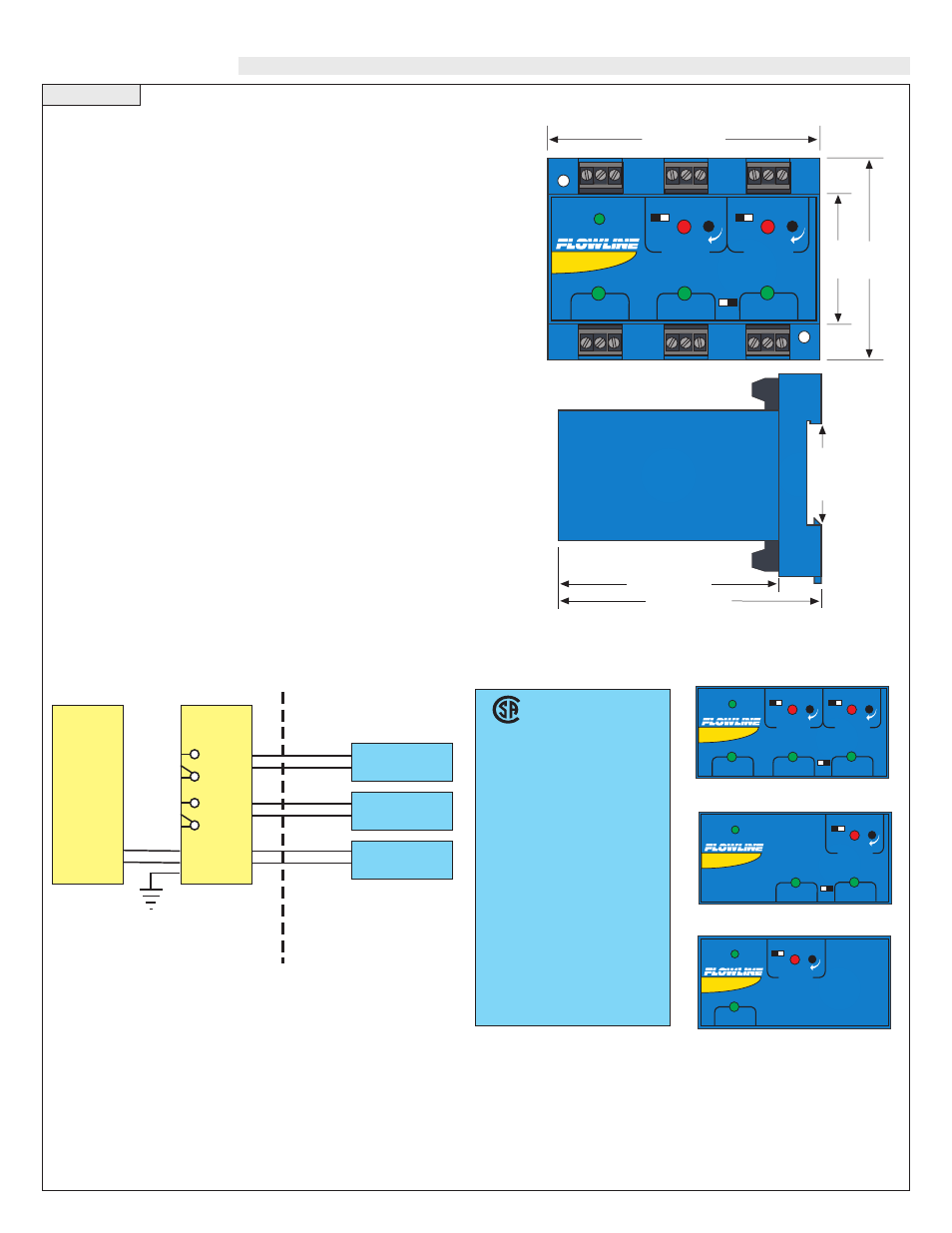 Specifications, 35 m m d in r a il 3.6, Part number information | Flowline LC90 Remote Controller User Manual | Page 2 / 6