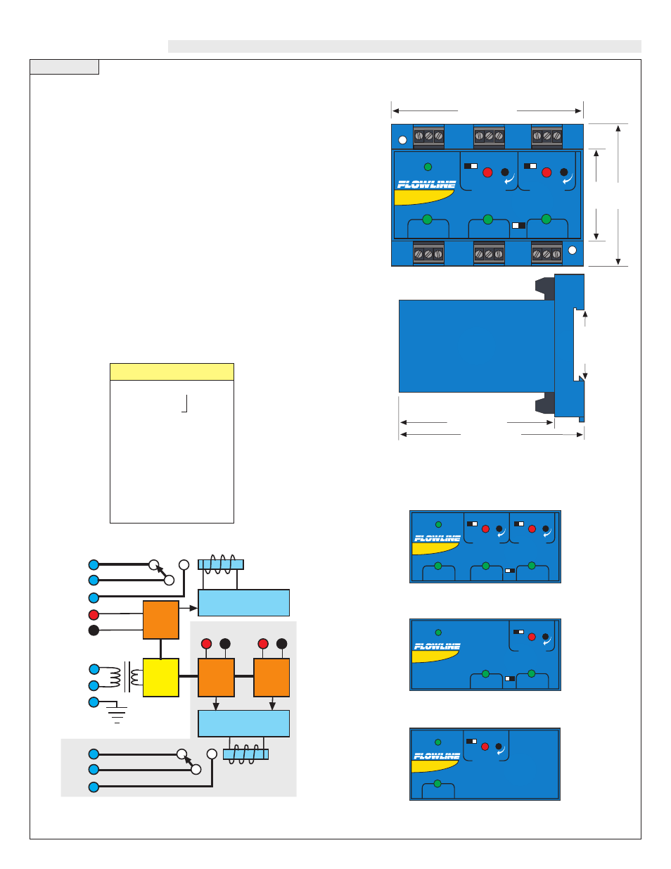 Specifications, 35mm din rail 3.6, Lc4 0 0 1 | Flowline LC40, LC41 and LC42 Remote Controller User Manual | Page 2 / 6