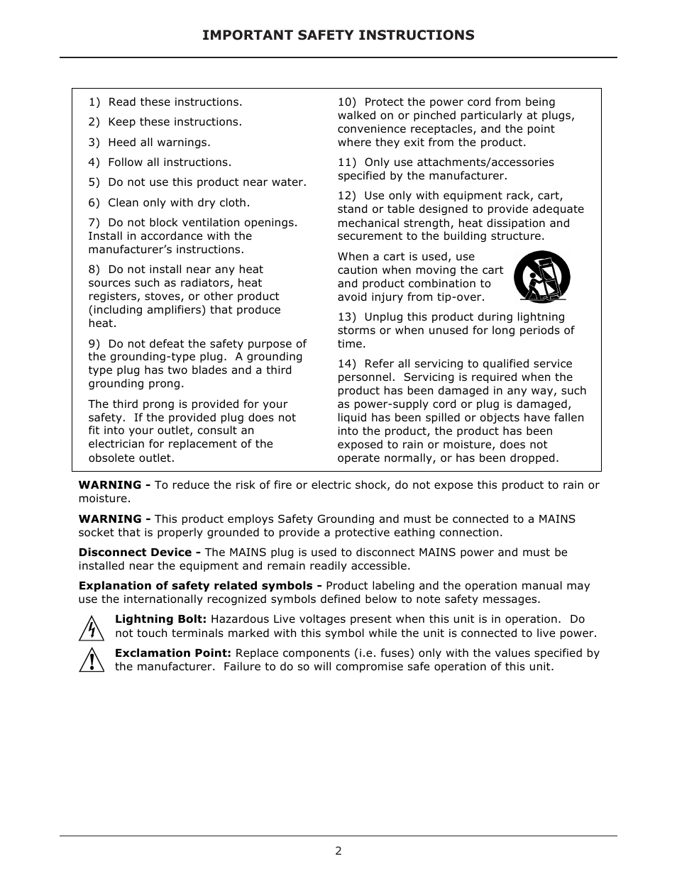 Biamp MCA Series User Manual | Page 2 / 15