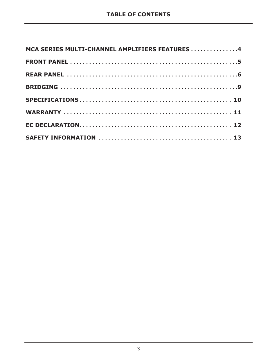 Biamp MCA Series User Manual | Page 3 / 15