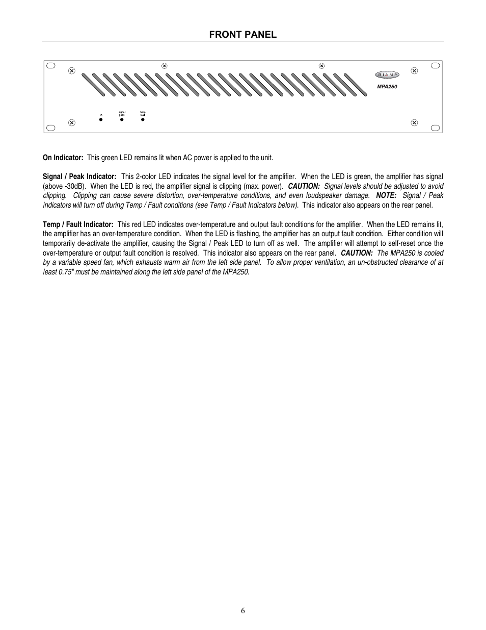 Biamp MPA250 User Manual | Page 7 / 11