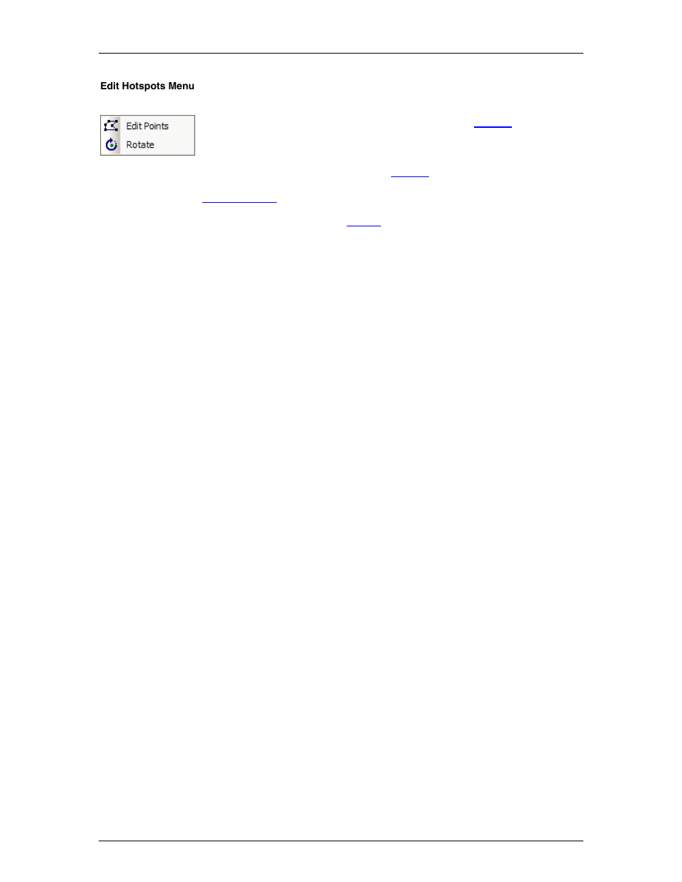 Edit hotspots menu, Sub-menu | Biamp A4 User Manual | Page 42 / 89