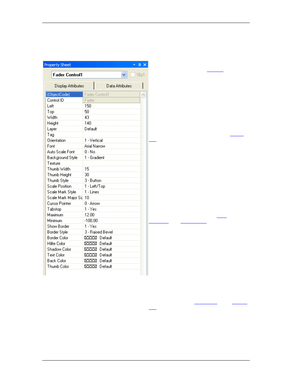 Property sheet, G the, Property | Sheet | Biamp LTR User Manual | Page 7 / 89