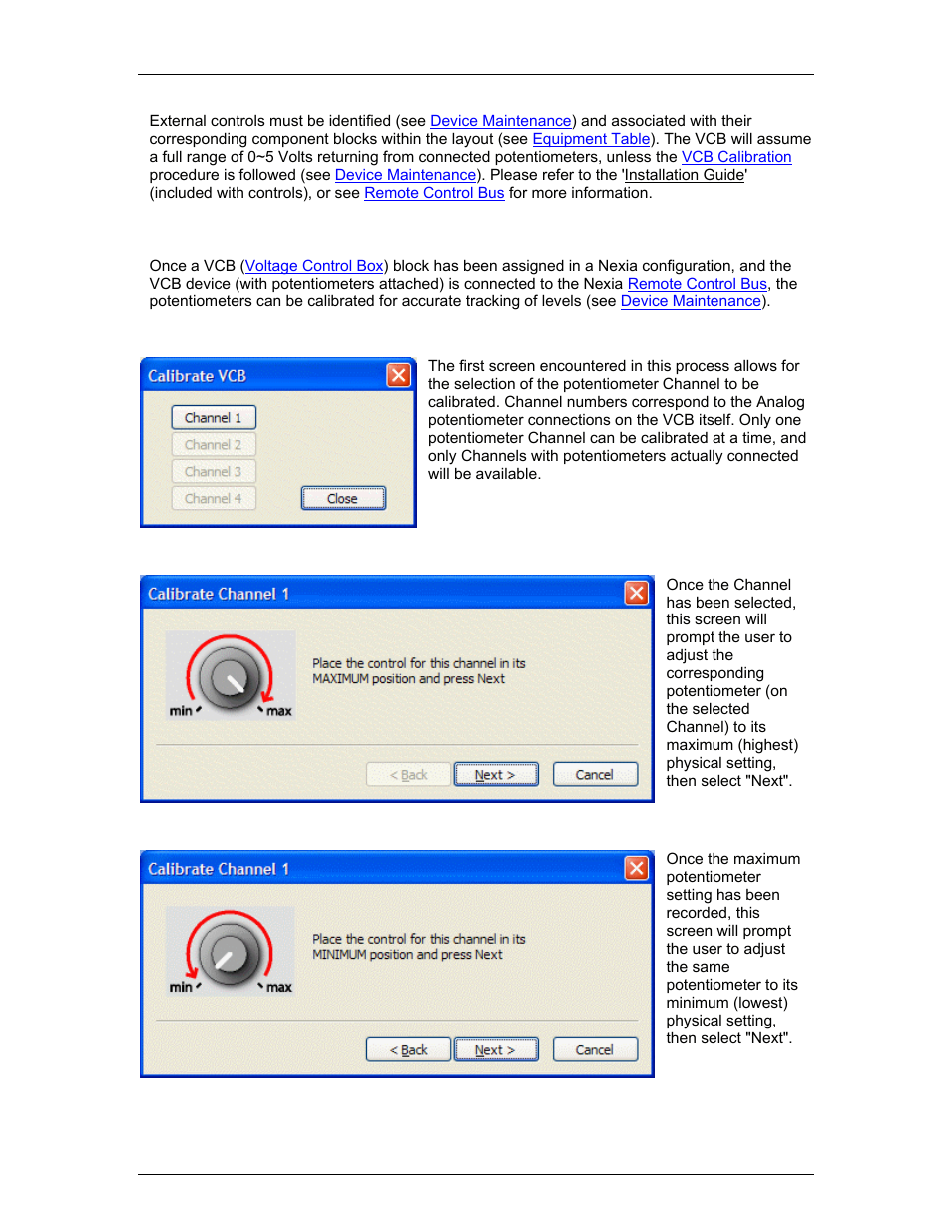 Vcb calibration | Biamp A4 User Manual | Page 150 / 217