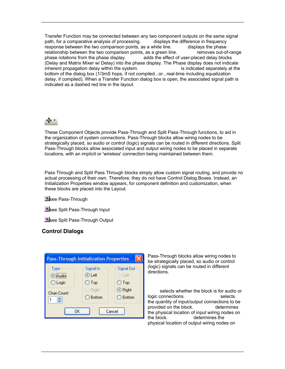 Specialty, Control dialogs, Pass-through | Biamp A4 User Manual | Page 158 / 217