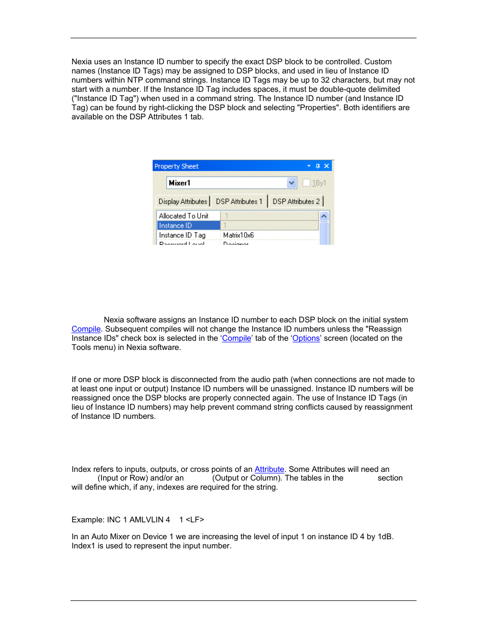 Index, Index1, Index2 | Biamp A4 User Manual | Page 204 / 217