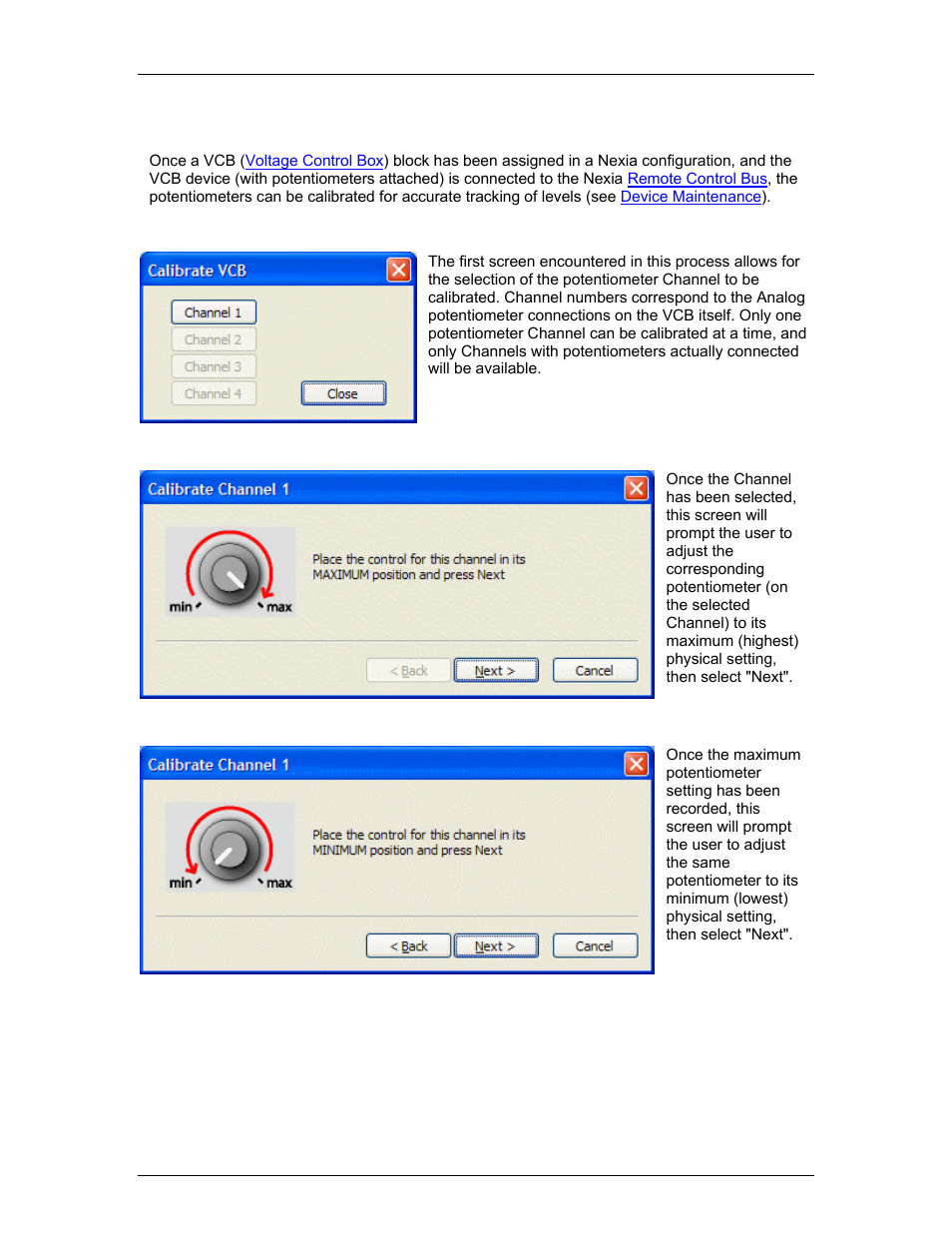 Vcb calibration, Ss the | Biamp A4 User Manual | Page 30 / 217