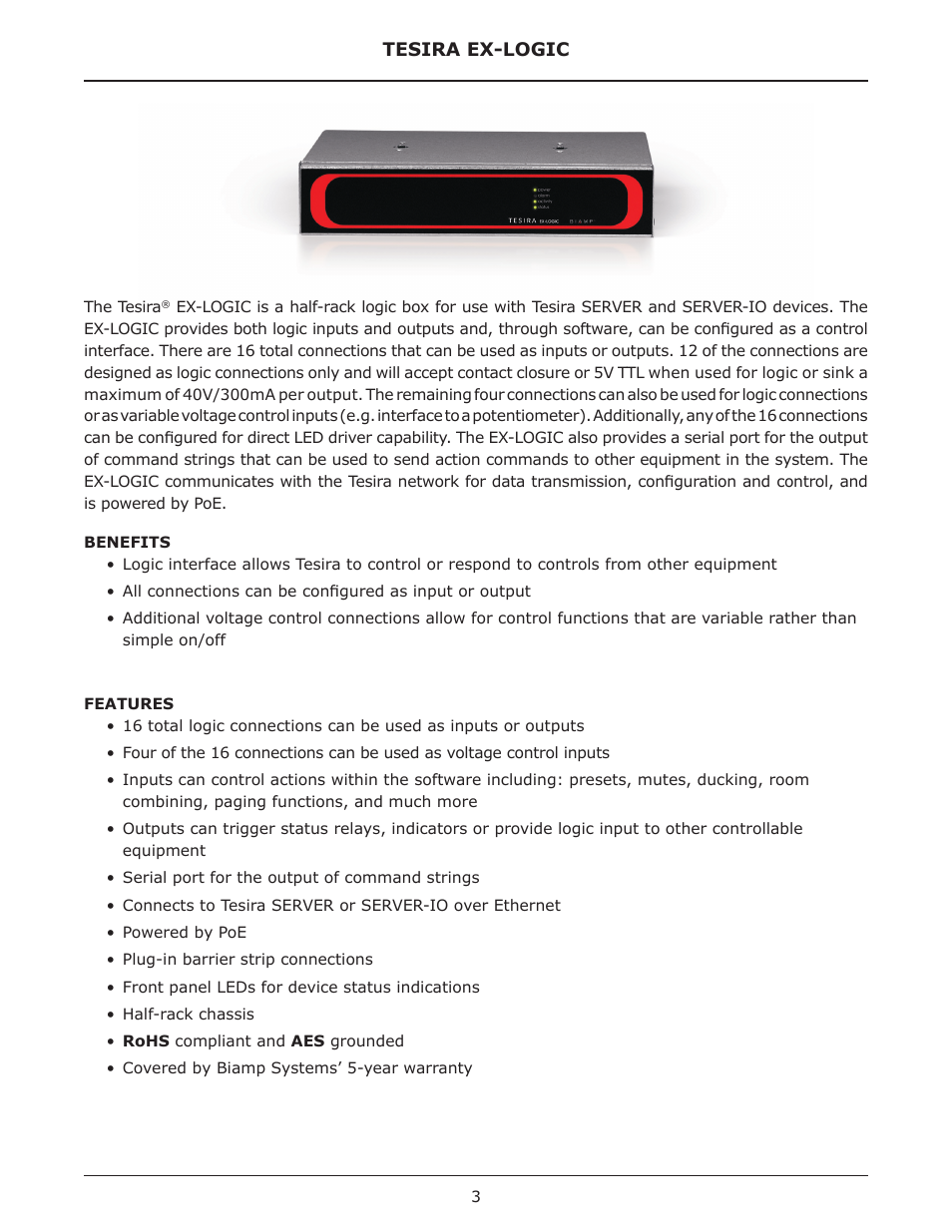 Biamp EX-LOGIC User Manual | Page 3 / 10