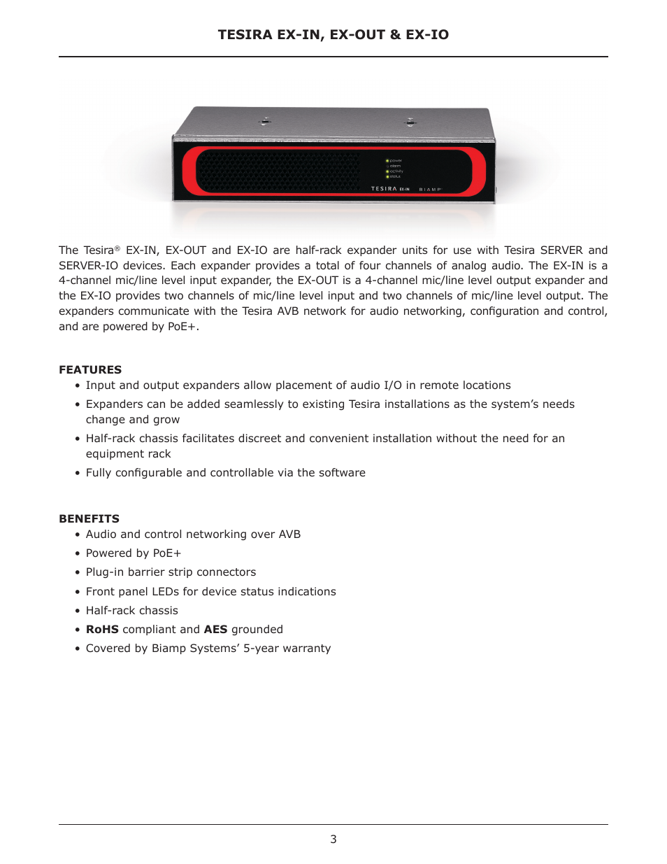 Biamp EX-OUT User Manual | Page 3 / 10