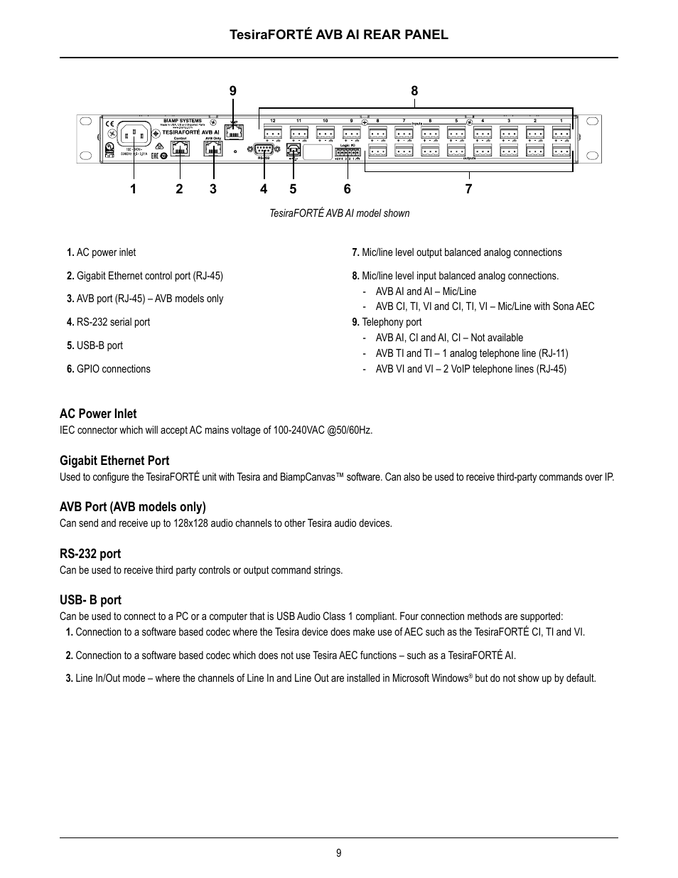 Biamp TesiraFORTE User Manual | Page 9 / 35