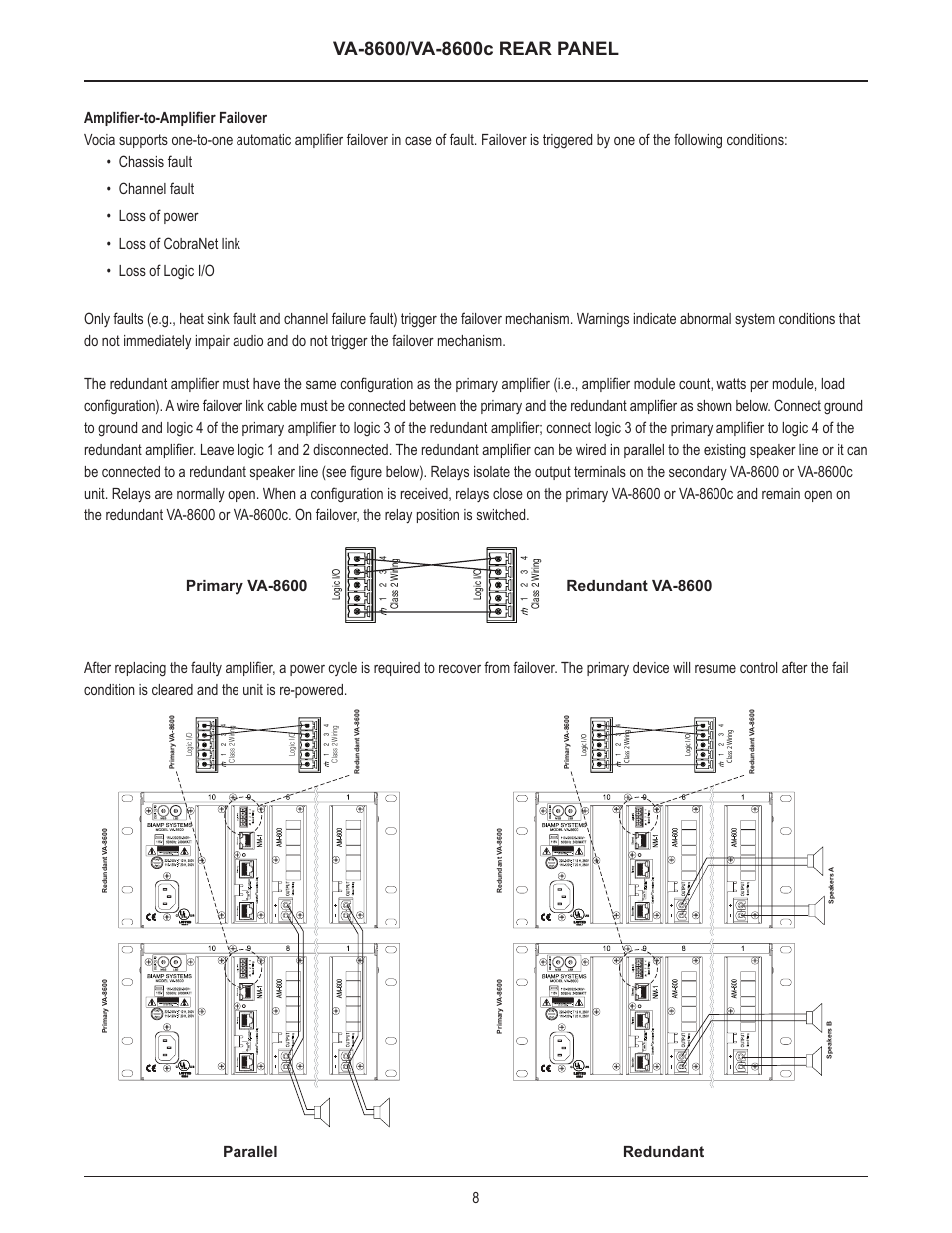 Parallel | Biamp VA-8600c User Manual | Page 9 / 17