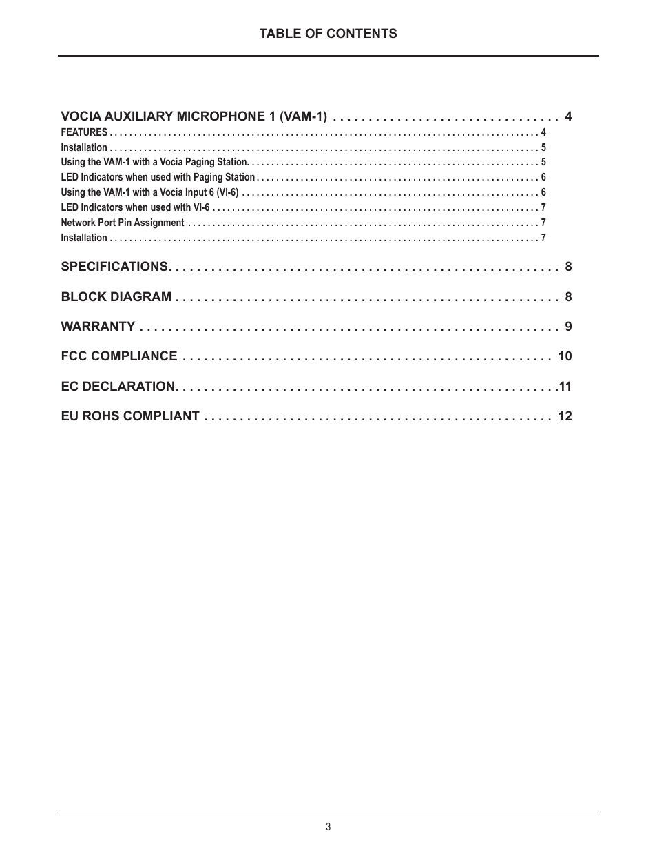 Biamp VAM-1 User Manual | Page 3 / 12