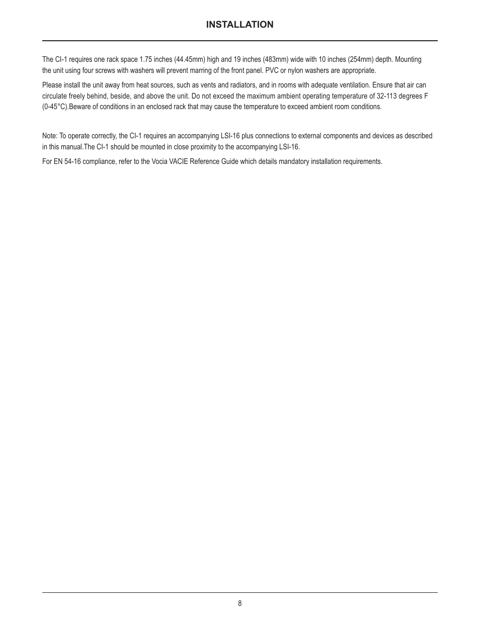 Biamp CI-1 User Manual | Page 8 / 12