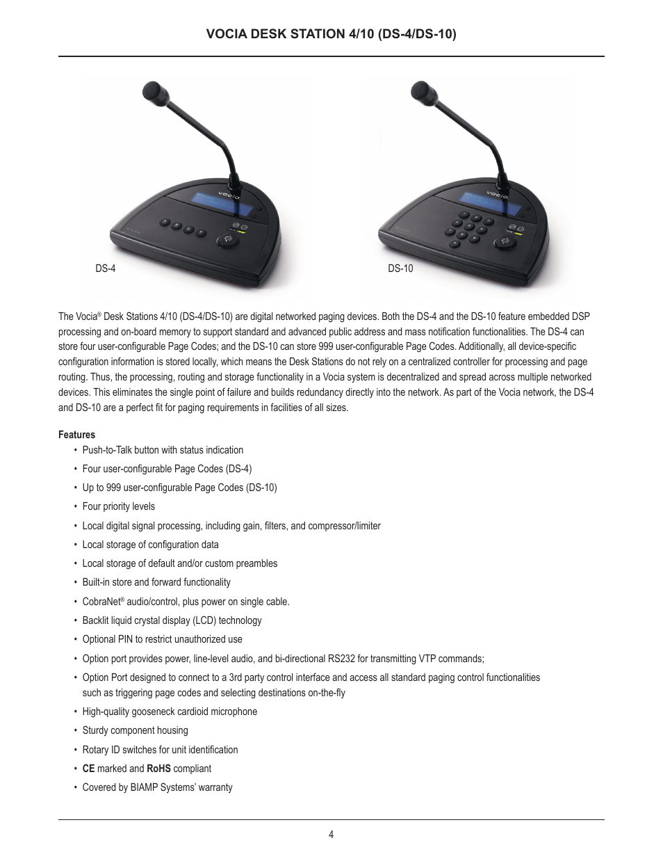 Biamp DS-10 User Manual | Page 4 / 13