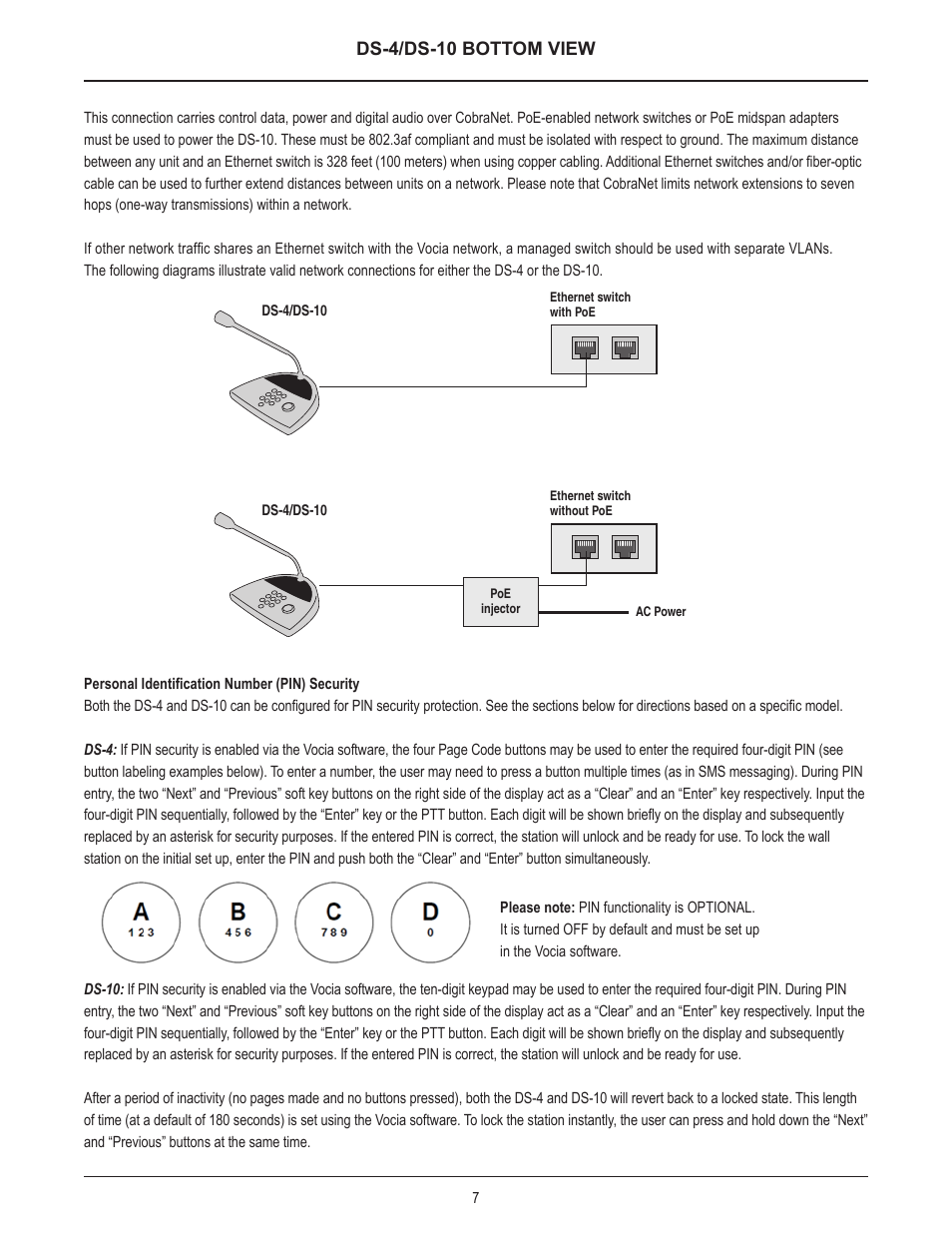 Ds-4/ds-10 bottom view | Biamp DS-10 User Manual | Page 7 / 13