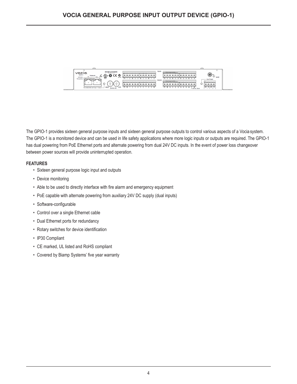 Biamp GPIO-1 User Manual | Page 4 / 16
