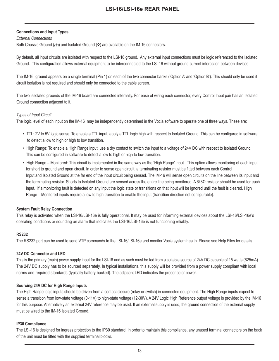 Biamp LSI-16e User Manual | Page 13 / 20