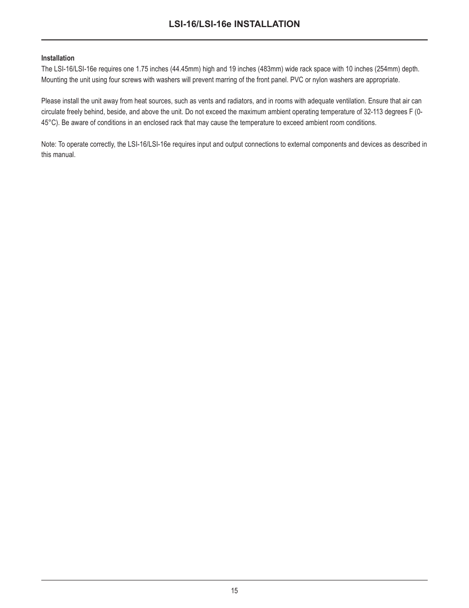 Biamp LSI-16e User Manual | Page 15 / 20