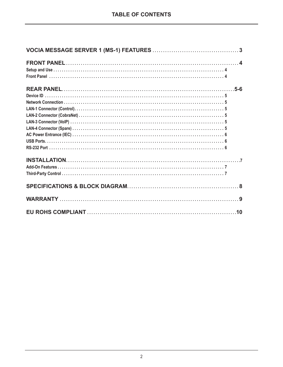 Biamp MS-1 User Manual | Page 2 / 10