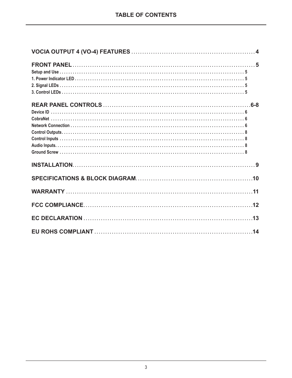 Biamp VO-4 User Manual | Page 3 / 14