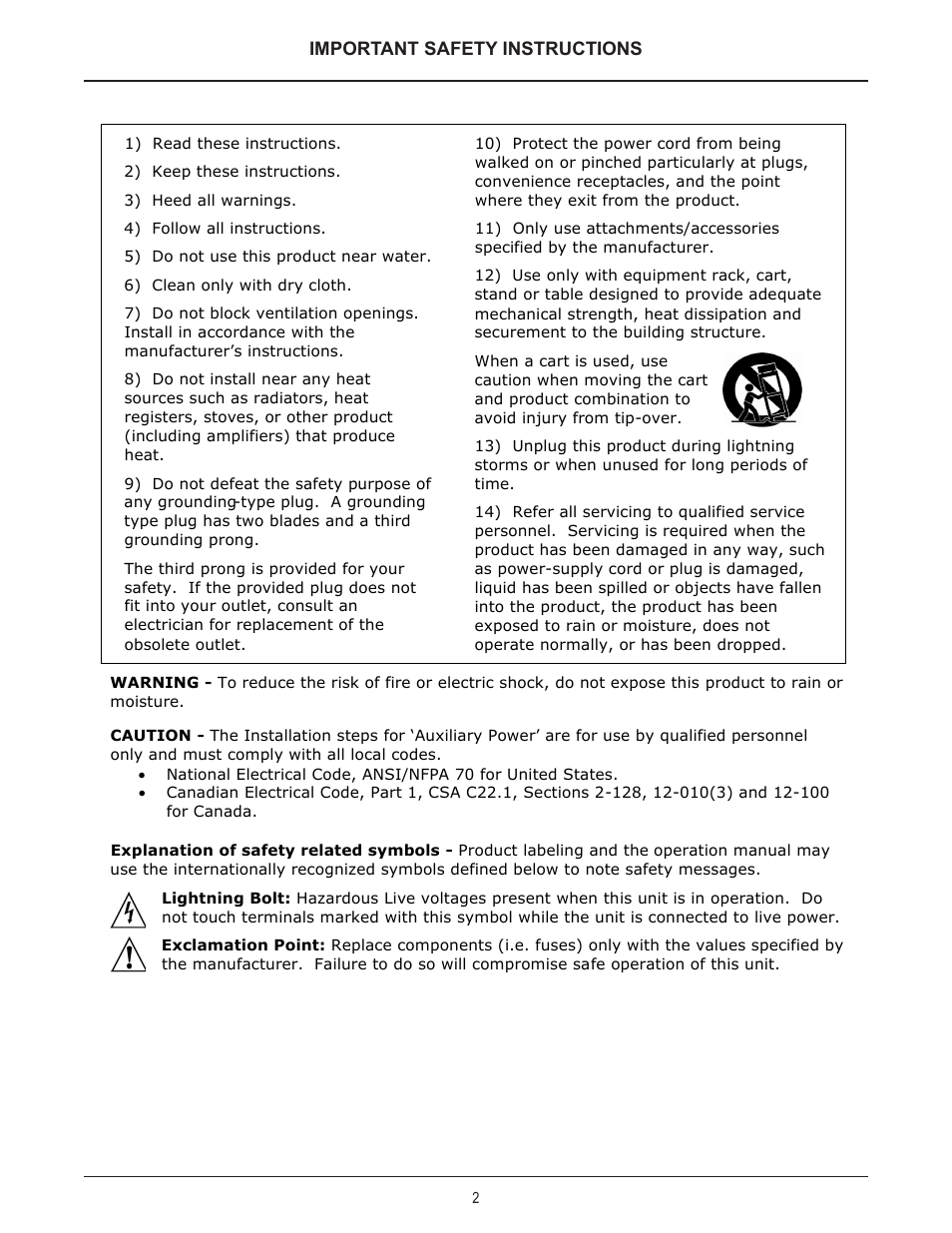 Biamp VO-4e User Manual | Page 2 / 14