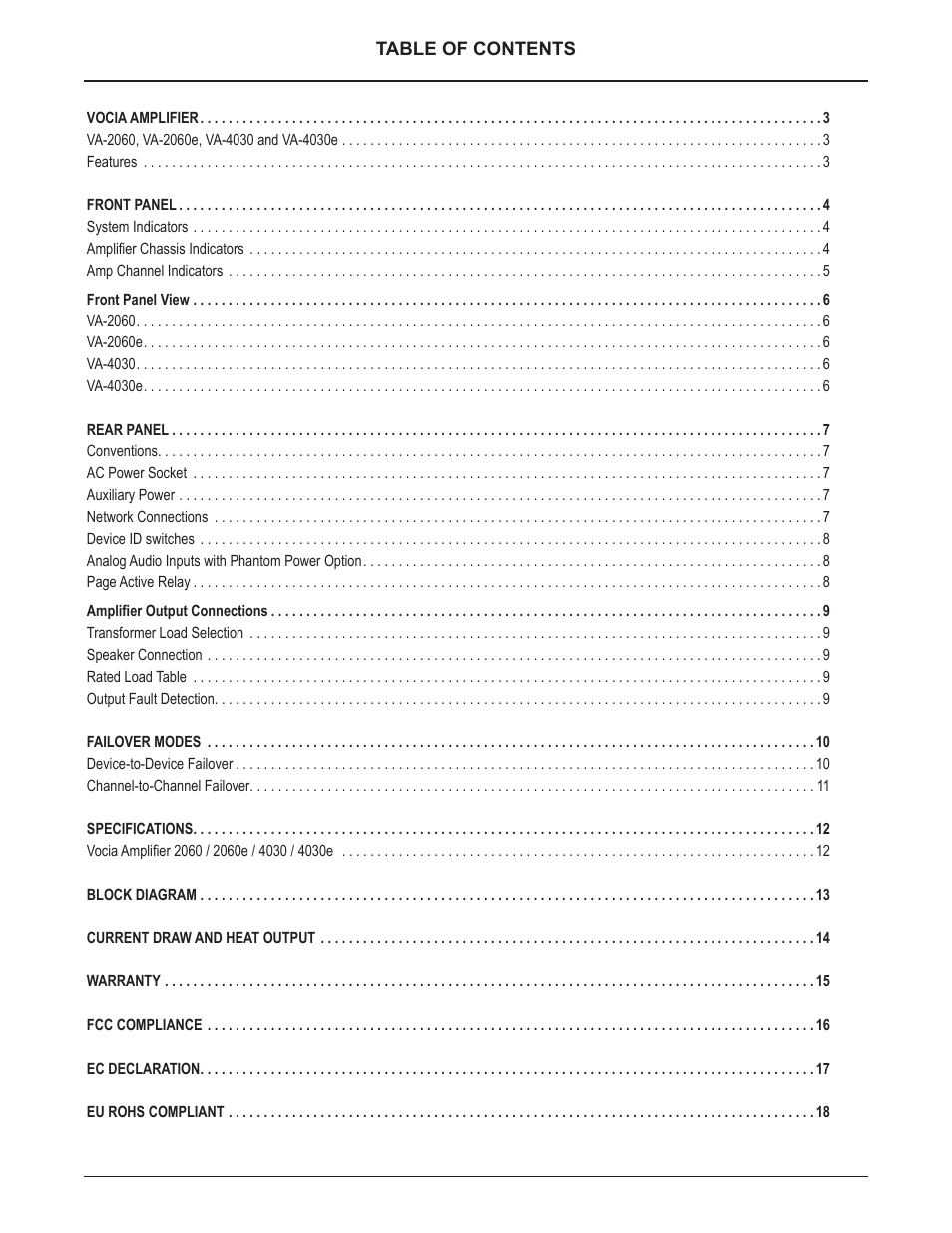 Biamp VA-4030e User Manual | Page 3 / 20