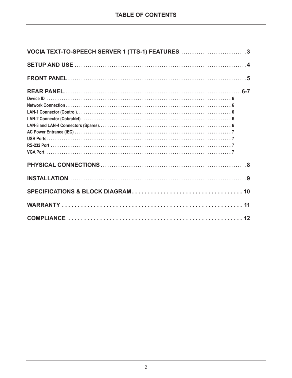 Biamp TTS-1nc User Manual | Page 2 / 12