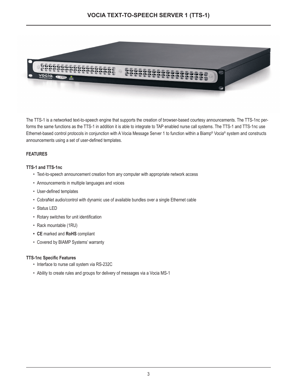Vocia text-to-speech server 1 (tts-1) | Biamp TTS-1nc User Manual | Page 3 / 12