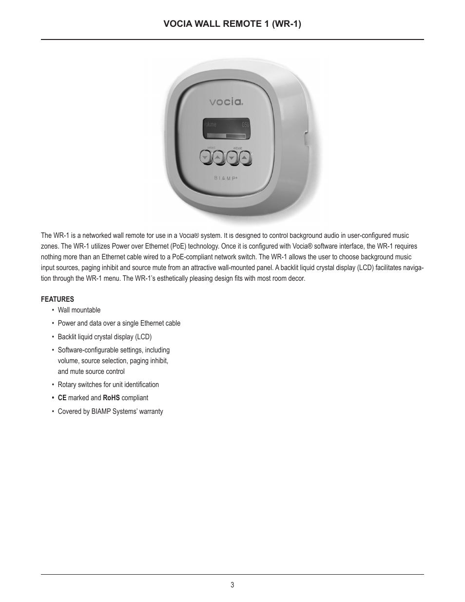 Biamp WR-1 User Manual | Page 3 / 12