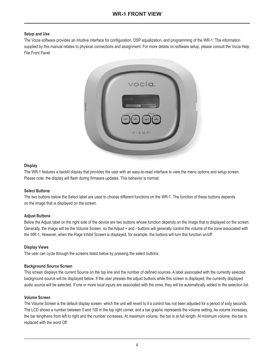 Biamp WR-1 User Manual | Page 4 / 12