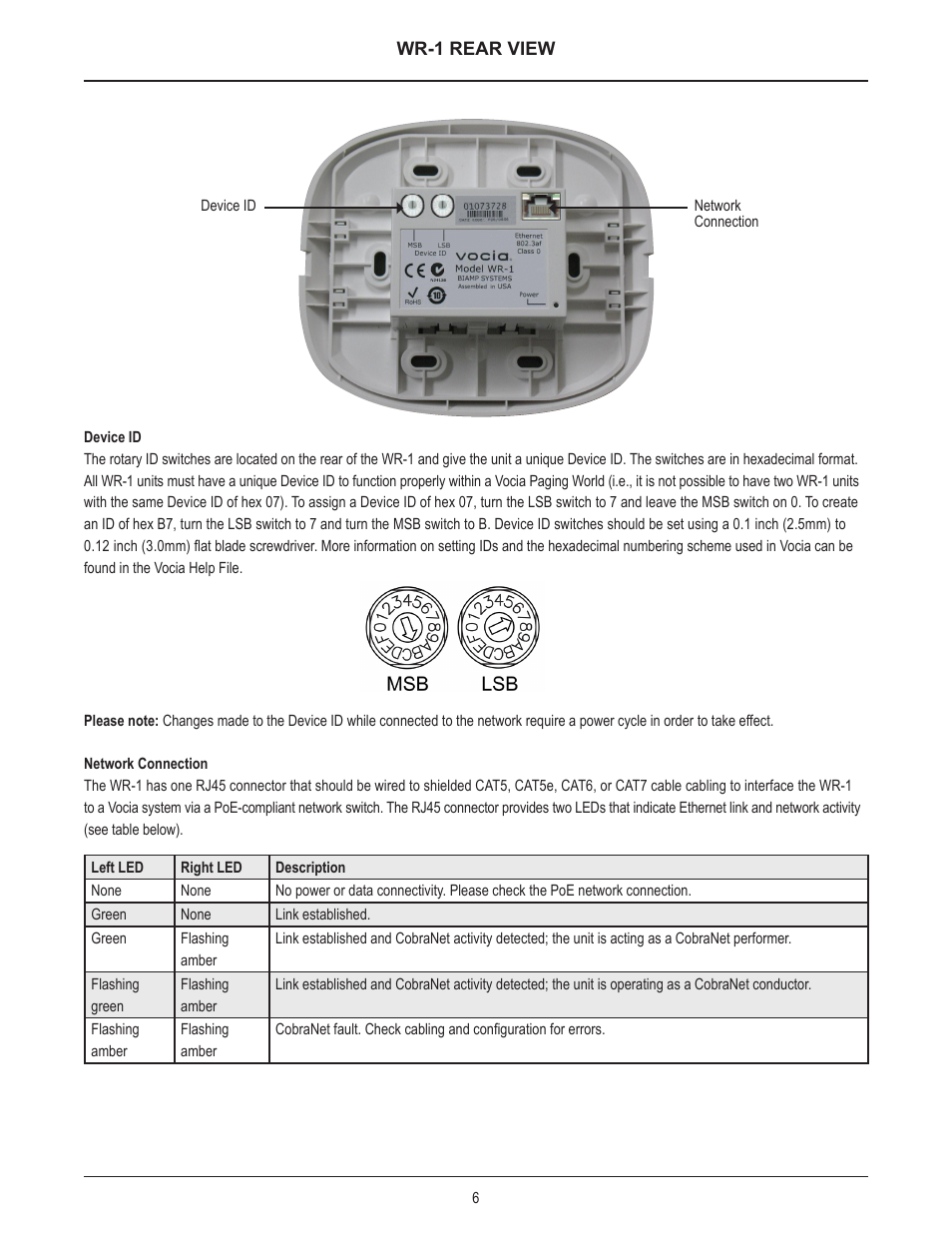 Biamp WR-1 User Manual | Page 6 / 12