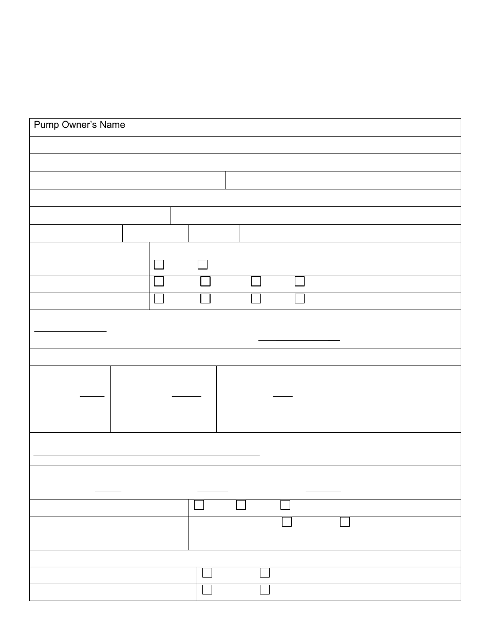 Start-up report form | BJM Pumps RX15SS-575T User Manual | Page 29 / 33