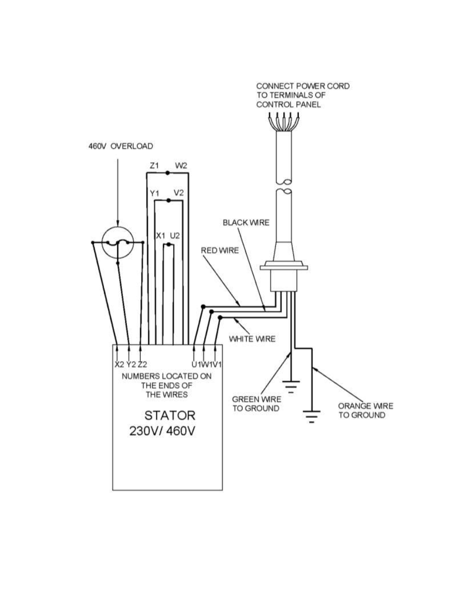 Three phase wiring diagram 460v dual voltage, Models lwa15-75h | BJM Pumps LWA75H-575T User Manual | Page 28 / 36