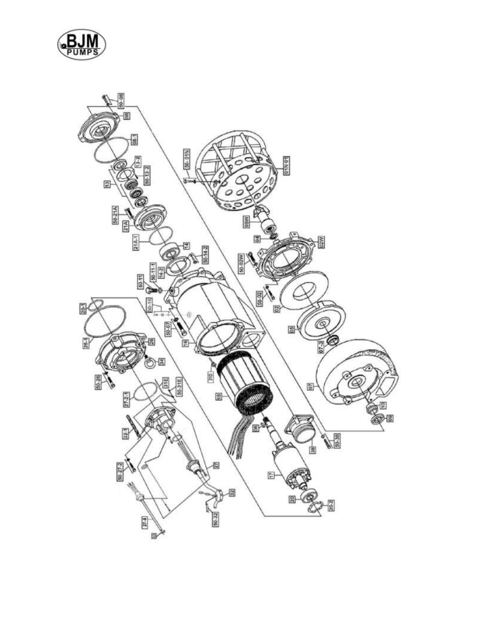 BJM Pumps KZN (R) SERIES HEAVY DUTY AGITATOR TOP DISCHARGE Electric Submersible Pumps User Manual | Page 16 / 33