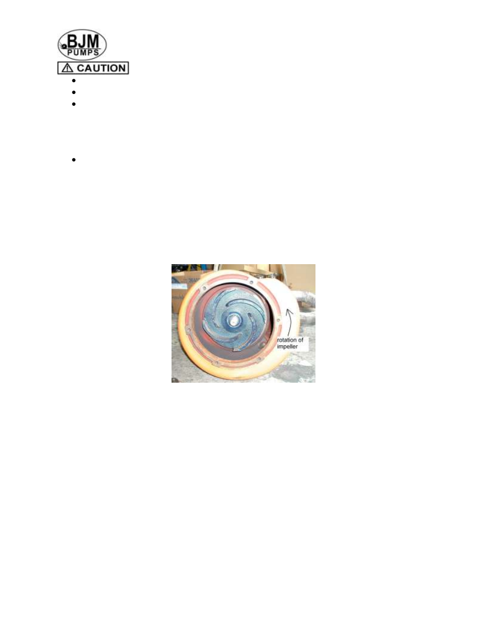 Pump rotation | BJM Pumps SV75-575T User Manual | Page 8 / 40