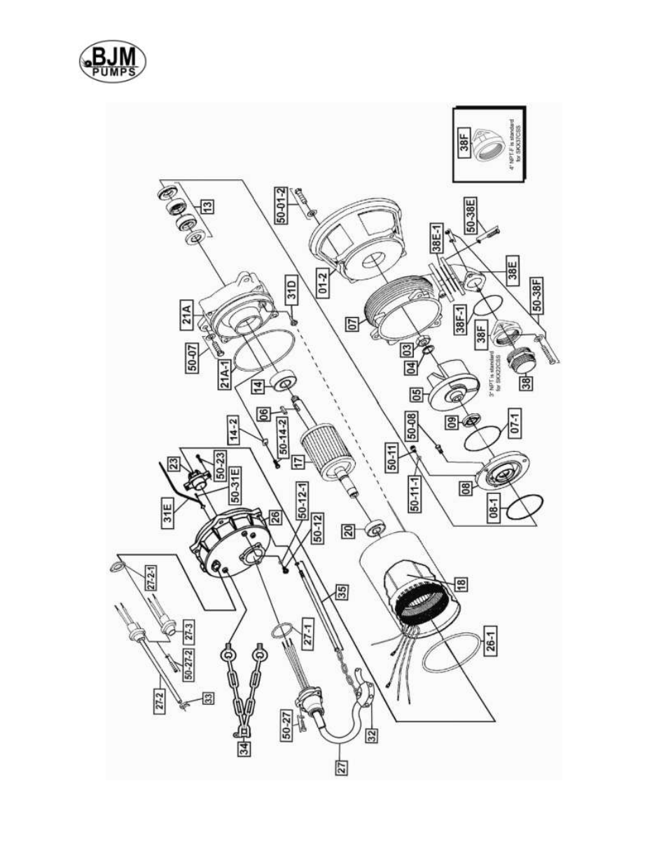 Exploded view of skx22css, skx37css | BJM Pumps SKX SERIES SHREDDER PUMPS User Manual | Page 22 / 41
