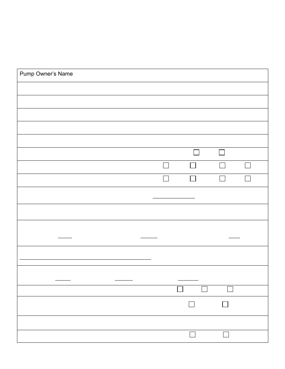 Start-up report form | BJM Pumps XP-SK150C-575T User Manual | Page 22 / 43