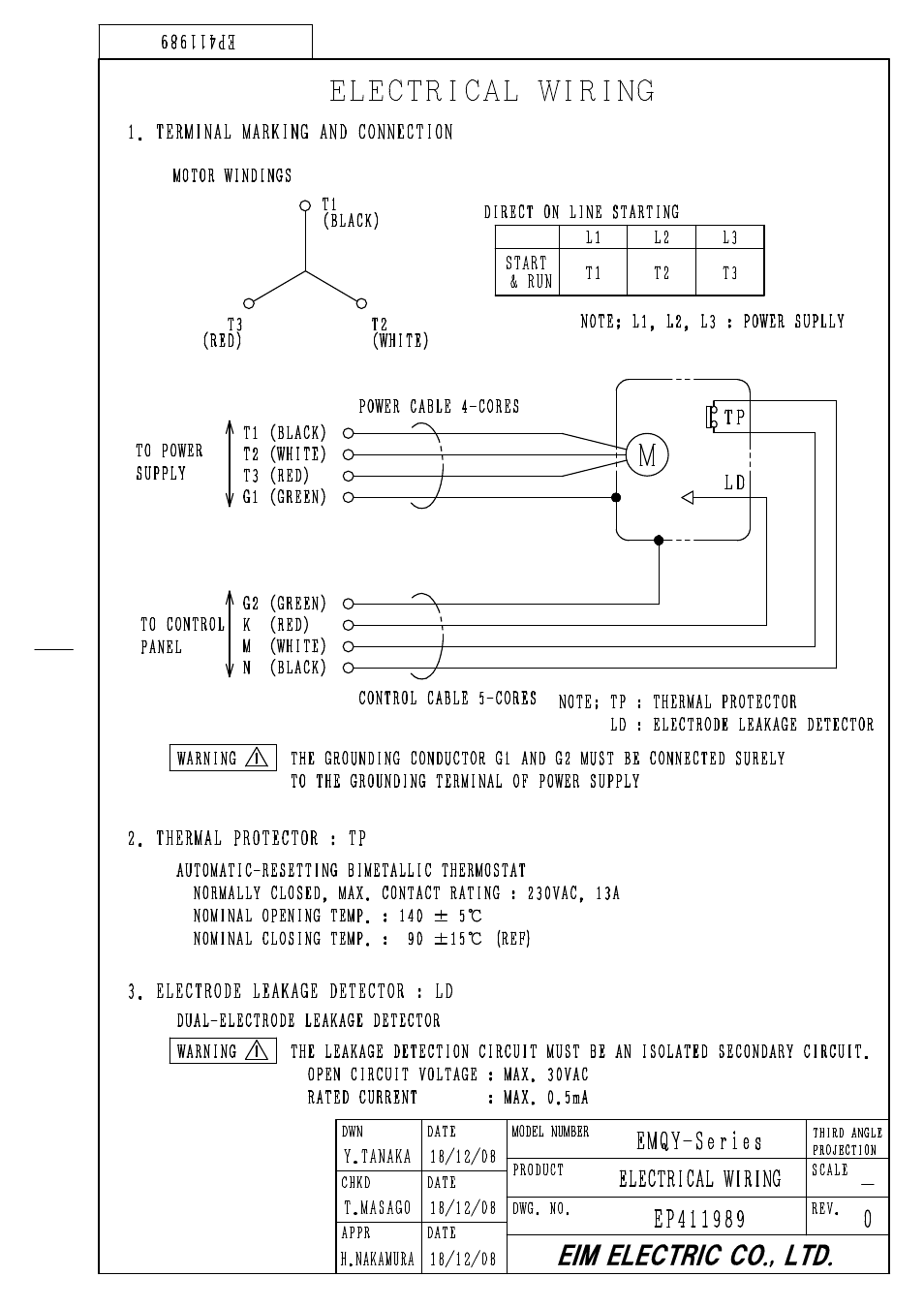 Eim electric co., ltd | BJM Pumps XP-SK150C-575T User Manual | Page 35 / 43