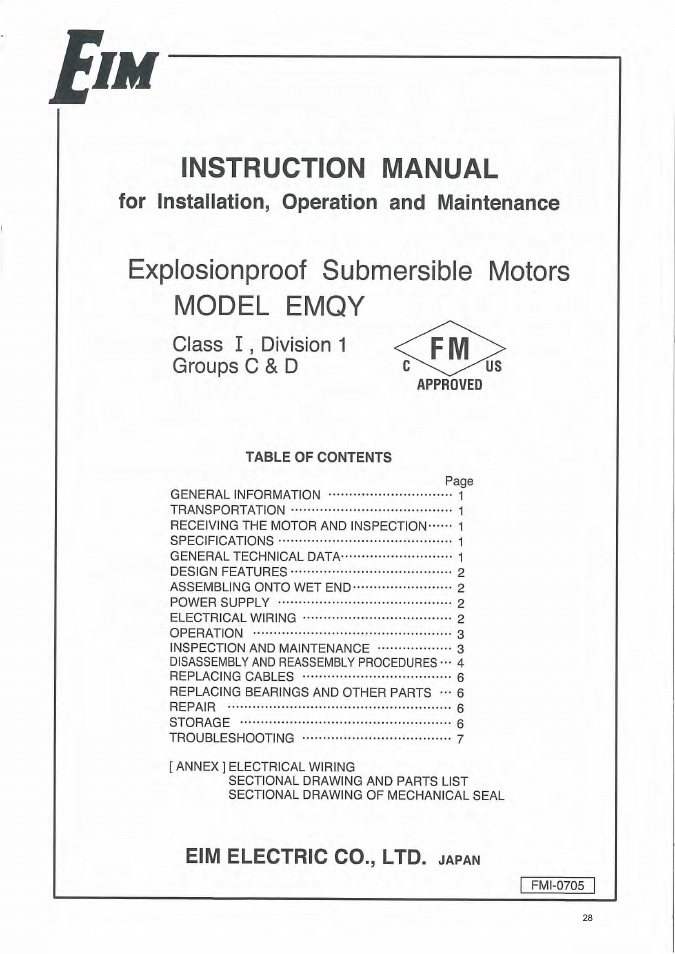 Eim instruction manual | BJM Pumps XP-SKX150CSS User Manual | Page 26 / 42