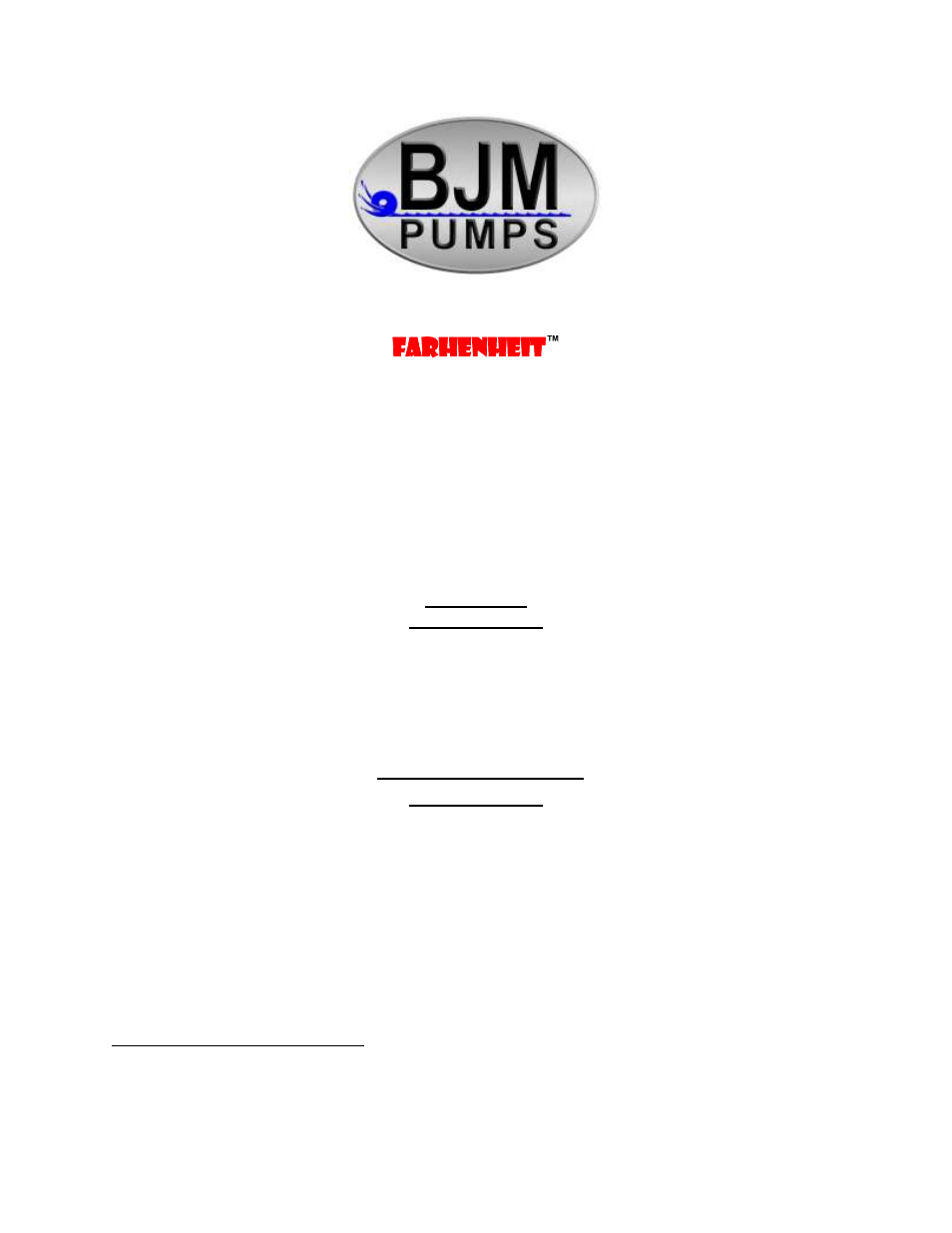 BJM Pumps JX-F SERIES SIDE DISCHARGE Electric Submersible Pumps User Manual | 38 pages