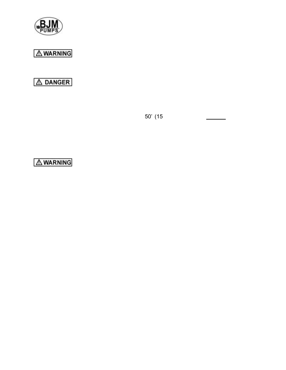 Pump operation | BJM Pumps JX1500HSS-F User Manual | Page 10 / 29