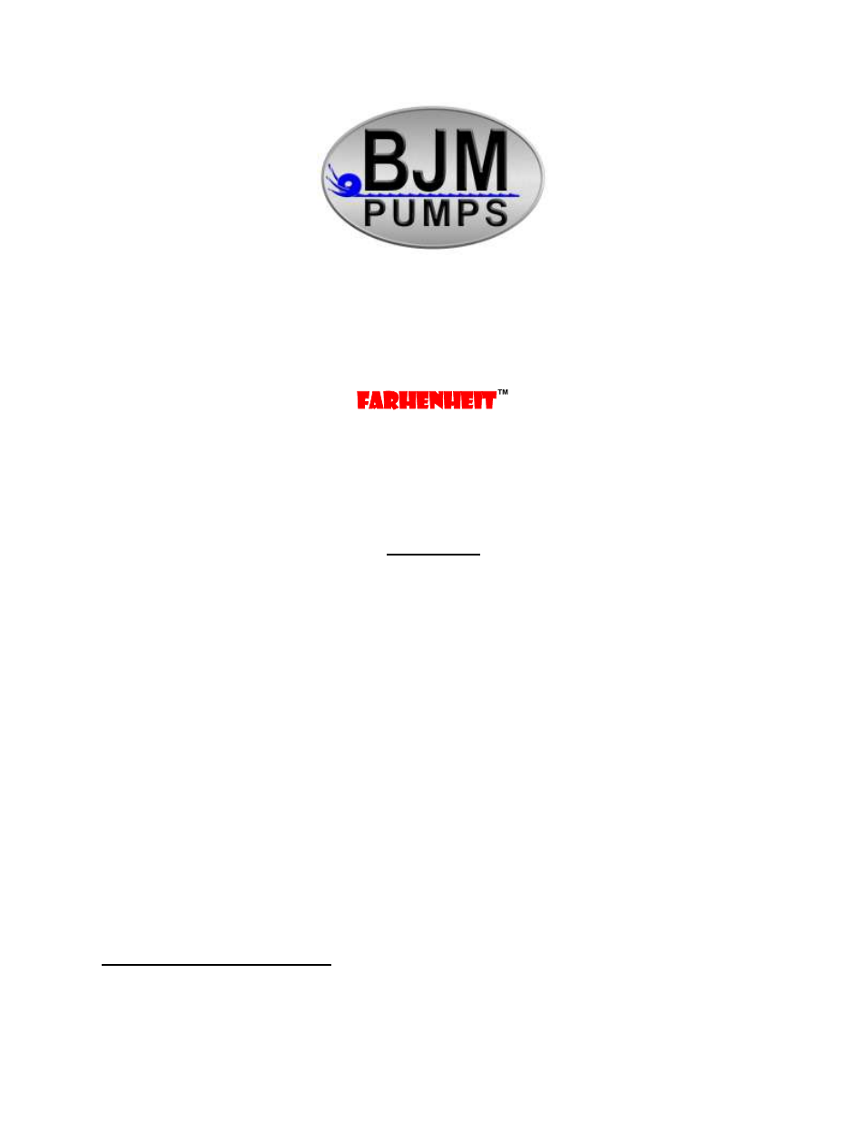 BJM Pumps KB110H-F User Manual | 29 pages