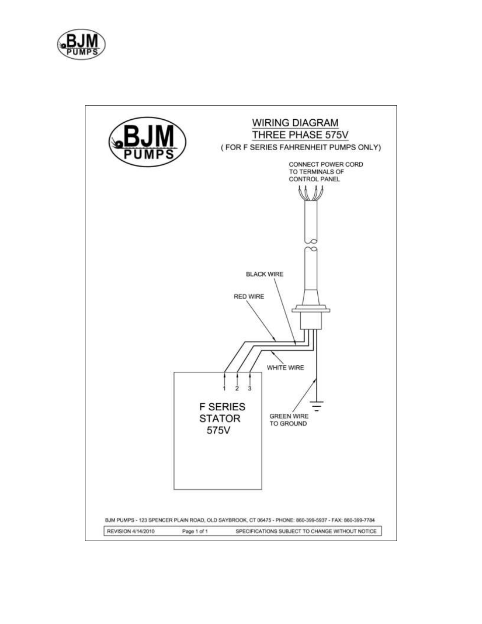 575v, Models kb55-f, 55h-f, 75-f, 75r-f, 110-f, 110h-f | BJM Pumps KB110H-F User Manual | Page 21 / 29