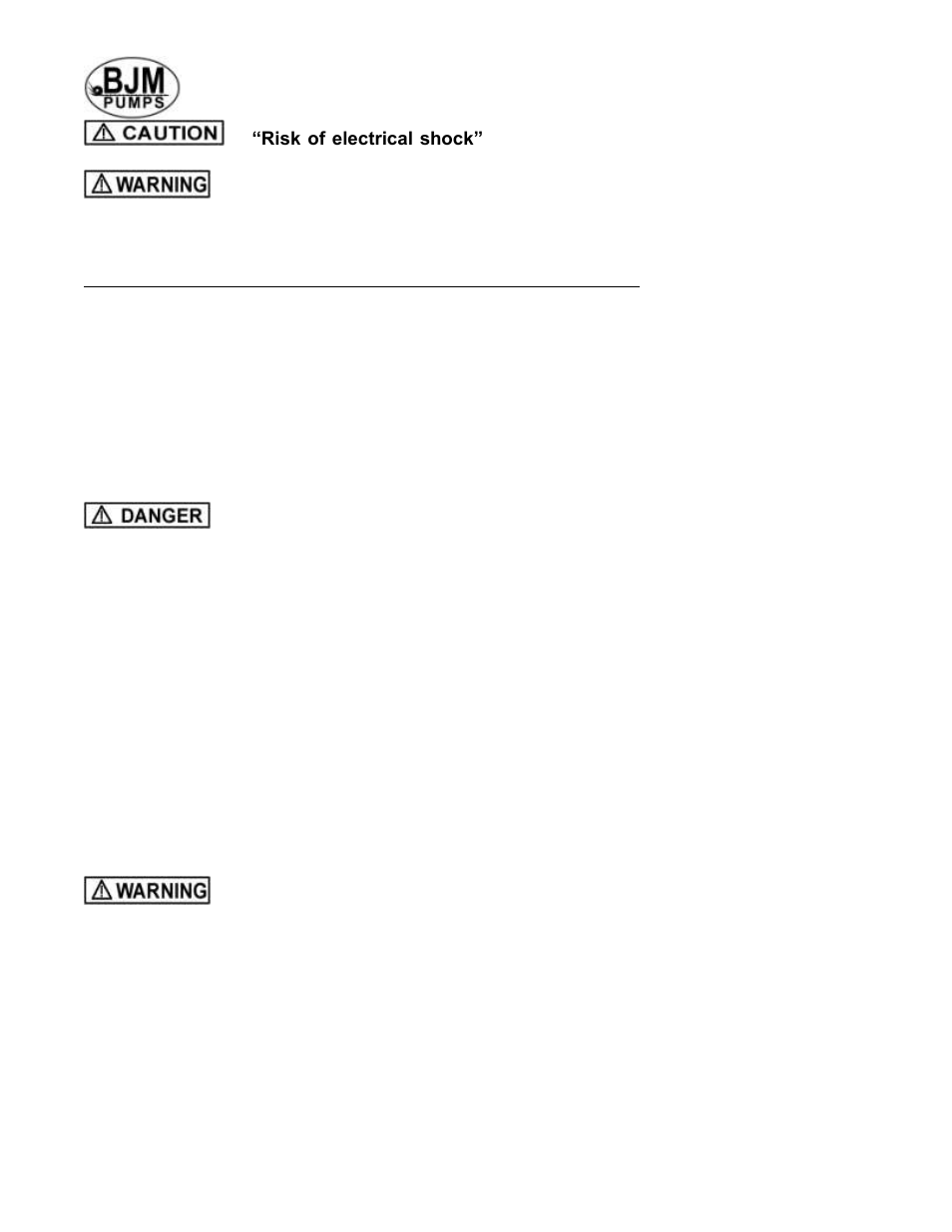 Trouble shooting, Pump will not run | BJM Pumps SX75CSSF-575T User Manual | Page 13 / 32