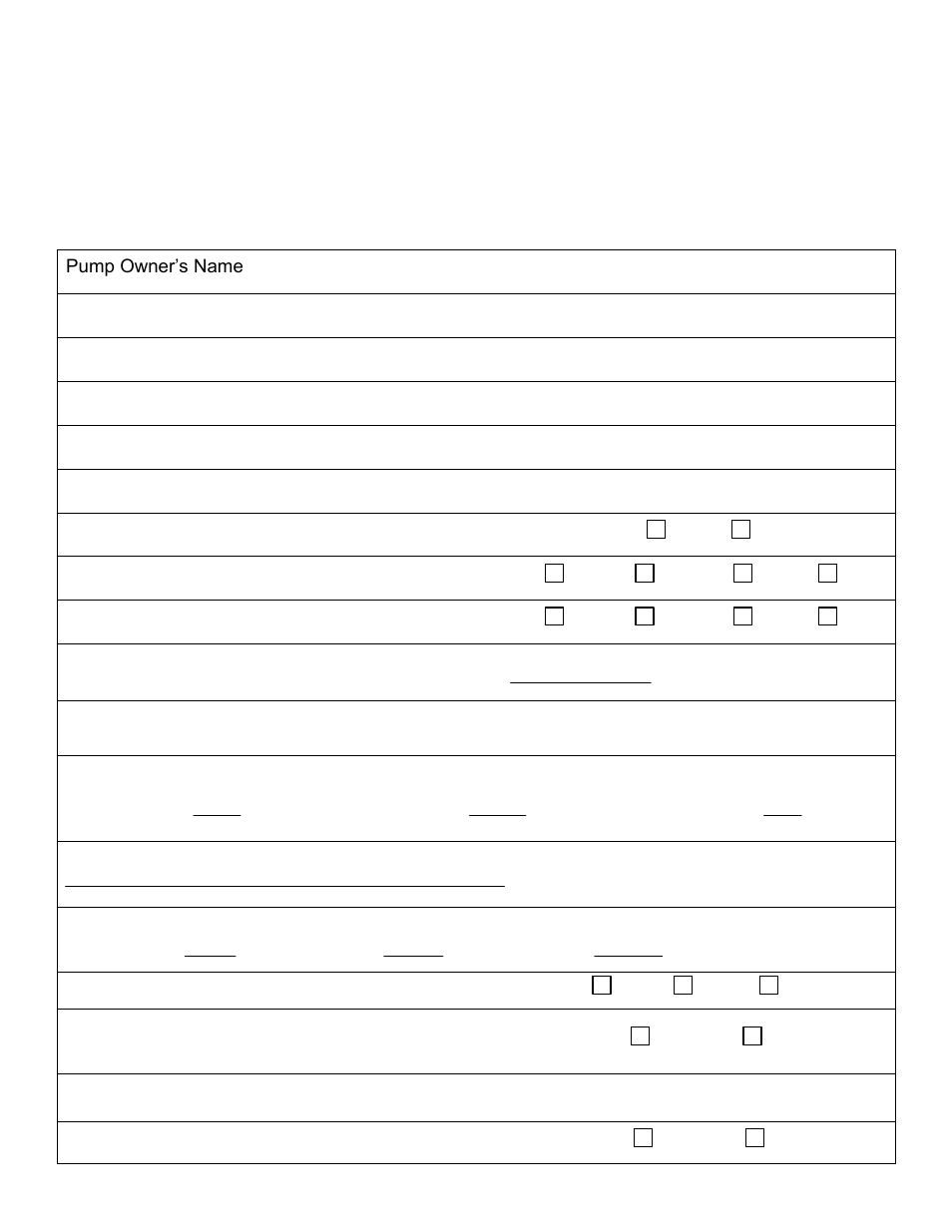 Start-up report form | BJM Pumps SX75CSSF-575T User Manual | Page 28 / 32