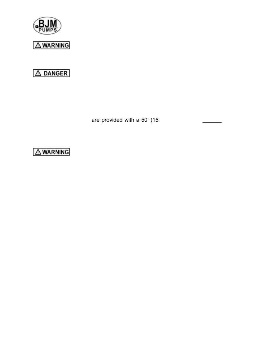 Typical manual wastewater installation | BJM Pumps SX1500CSS-F User Manual | Page 9 / 26